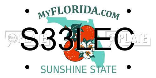 S33LEC Florida License Plate