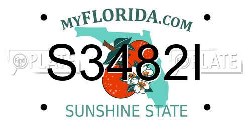 S3482I Florida License Plate