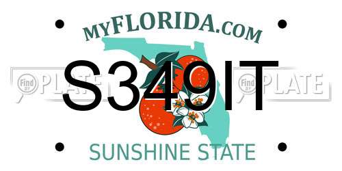 S349IT Florida License Plate