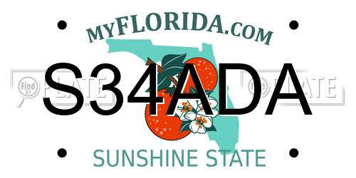 S34ADA Florida License Plate