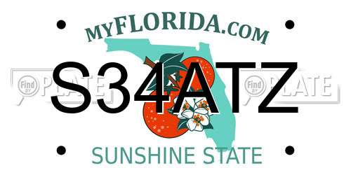 S34ATZ Florida License Plate