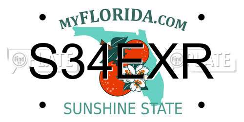 S34EXR Florida License Plate