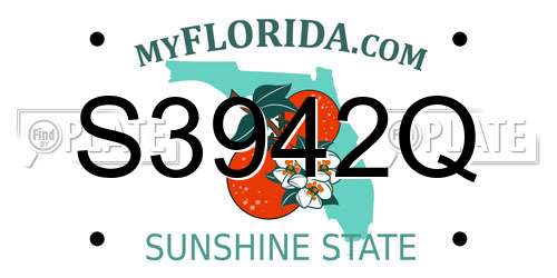S3942Q Florida License Plate