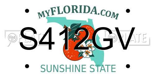 S412GV Florida License Plate