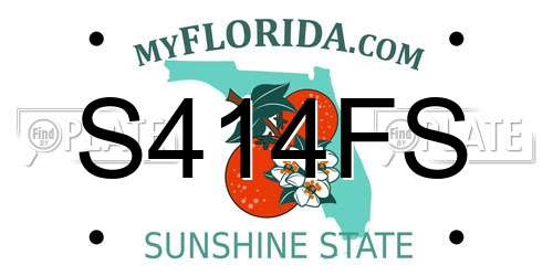 S414FS Florida License Plate