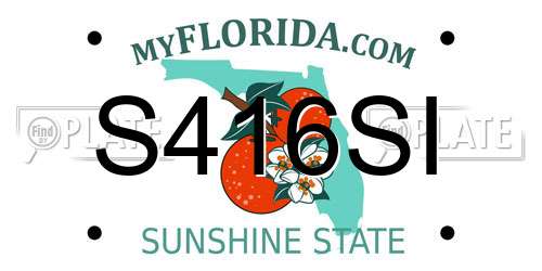 S416SI Florida License Plate