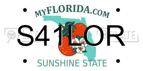 S41LOR Florida License Plate