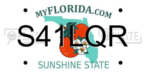 S41LQR Florida License Plate