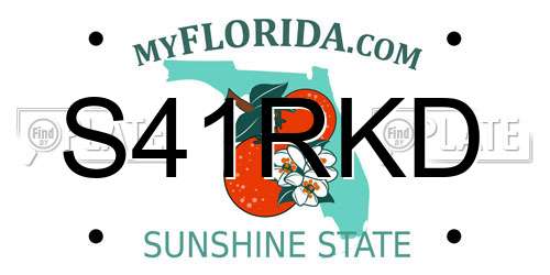 S41RKD Florida License Plate