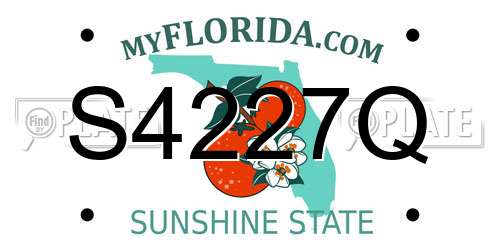 S4227Q Florida License Plate