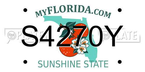 S4270Y Florida License Plate
