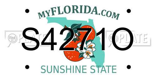 S4271O Florida License Plate