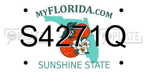 S4271Q Florida License Plate