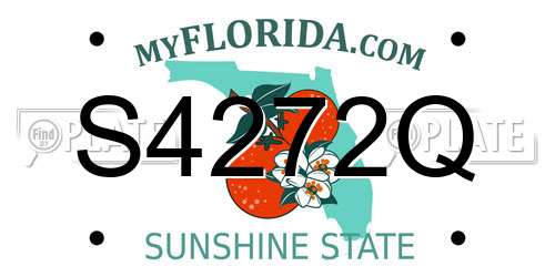 S4272Q Florida License Plate