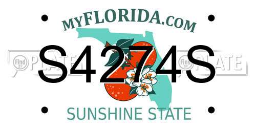 S4274S Florida License Plate