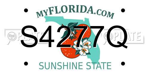 S4277Q Florida License Plate