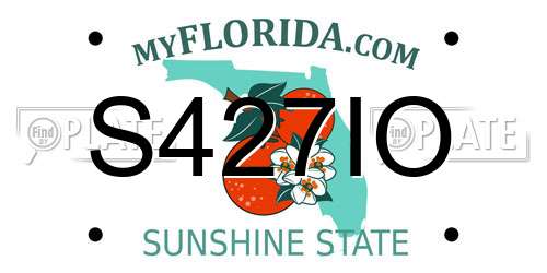 S427IO Florida License Plate