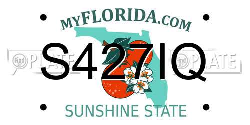 S427IQ Florida License Plate