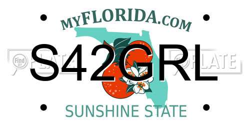 S42GRL Florida License Plate