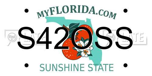 S42OSS Florida License Plate