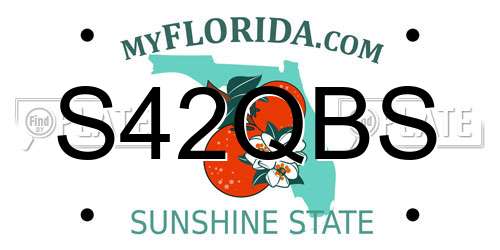 S42QBS Florida License Plate