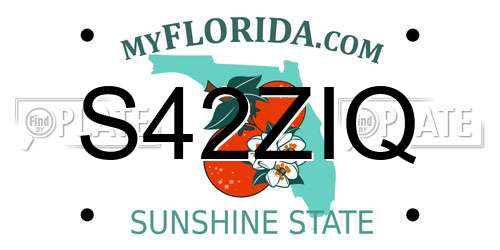 S42ZIQ Florida License Plate