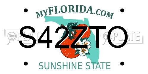 S42ZTO Florida License Plate