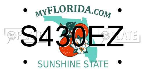S430EZ Florida License Plate