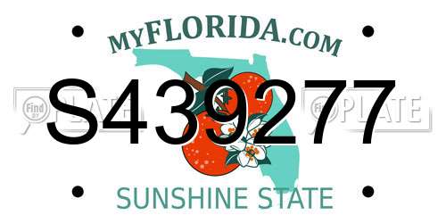 S439277 Florida License Plate