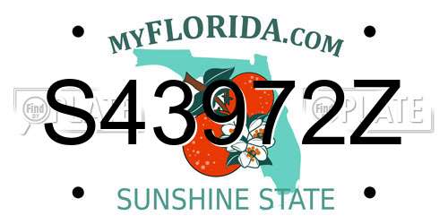 S43972Z Florida License Plate
