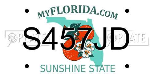S457JD Florida License Plate