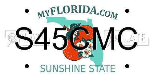 S45CMC Florida License Plate