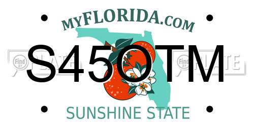 S45OTM Florida License Plate