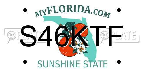 S46KTF Florida License Plate