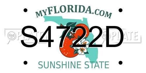 S4722D Florida License Plate