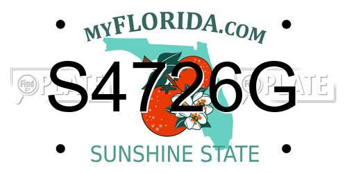 S4726G Florida License Plate