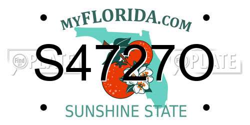 S4727O Florida License Plate