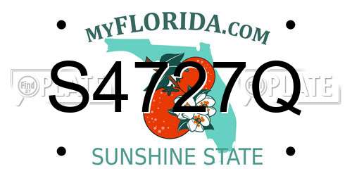 S4727Q Florida License Plate