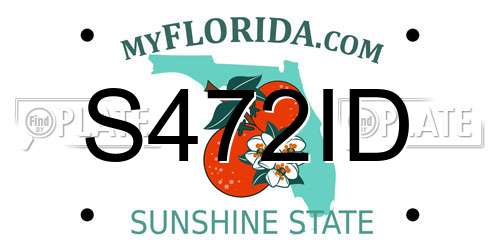 S472ID Florida License Plate
