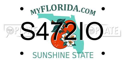 S472IO Florida License Plate