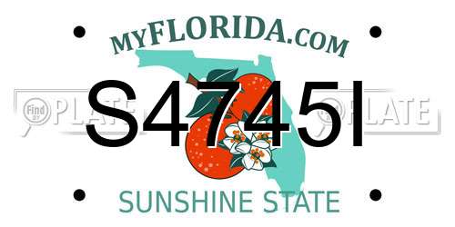 S4745I Florida License Plate