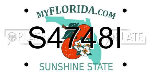 S4748I Florida License Plate