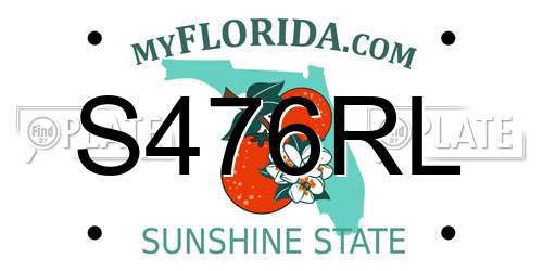S476RL Florida License Plate