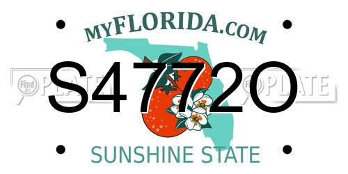 S4772O Florida License Plate