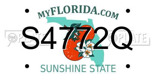 S4772Q Florida License Plate