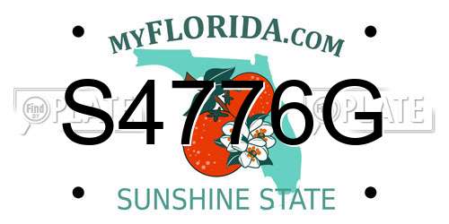 S4776G Florida License Plate