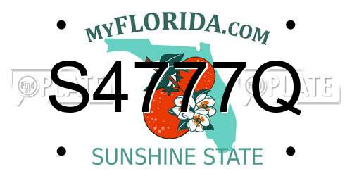 S4777Q Florida License Plate