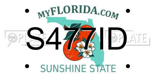 S477ID Florida License Plate