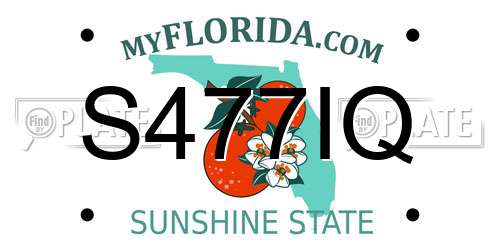 S477IQ Florida License Plate