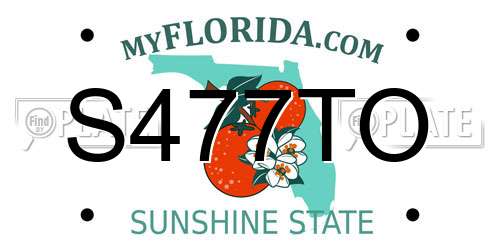 S477TO Florida License Plate